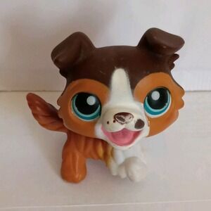 Littlest Pet Shop Brown and White Dog Figure Toy for Ages 3-7 Years, 3-4, 4-7